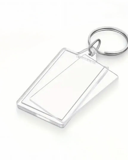 Set of 5 clear photo cover keychains