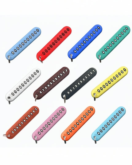 Keychain with customizable phone number 