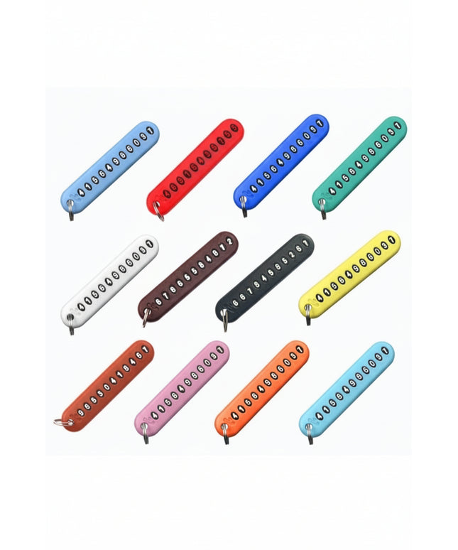 Keychain with customizable phone number 