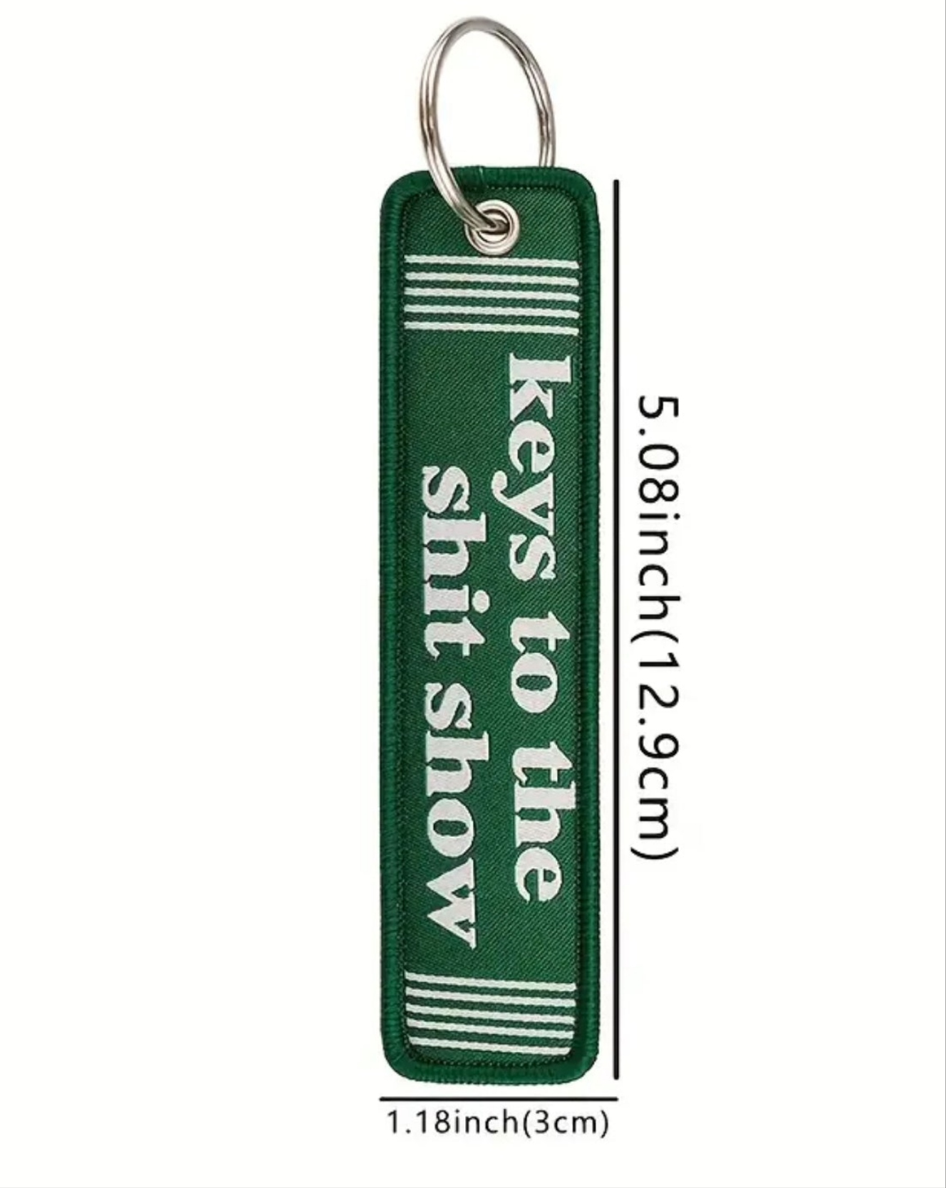 Keys To The Shit Show Embroidered Tag