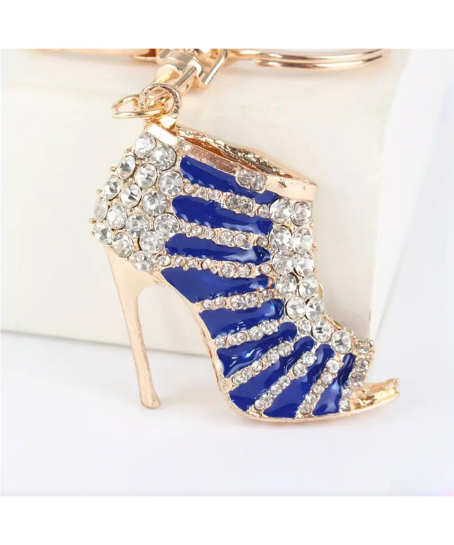 Blue Rhinestone High Heel Charm