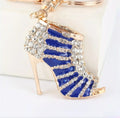 Blue Rhinestone High Heel Charm