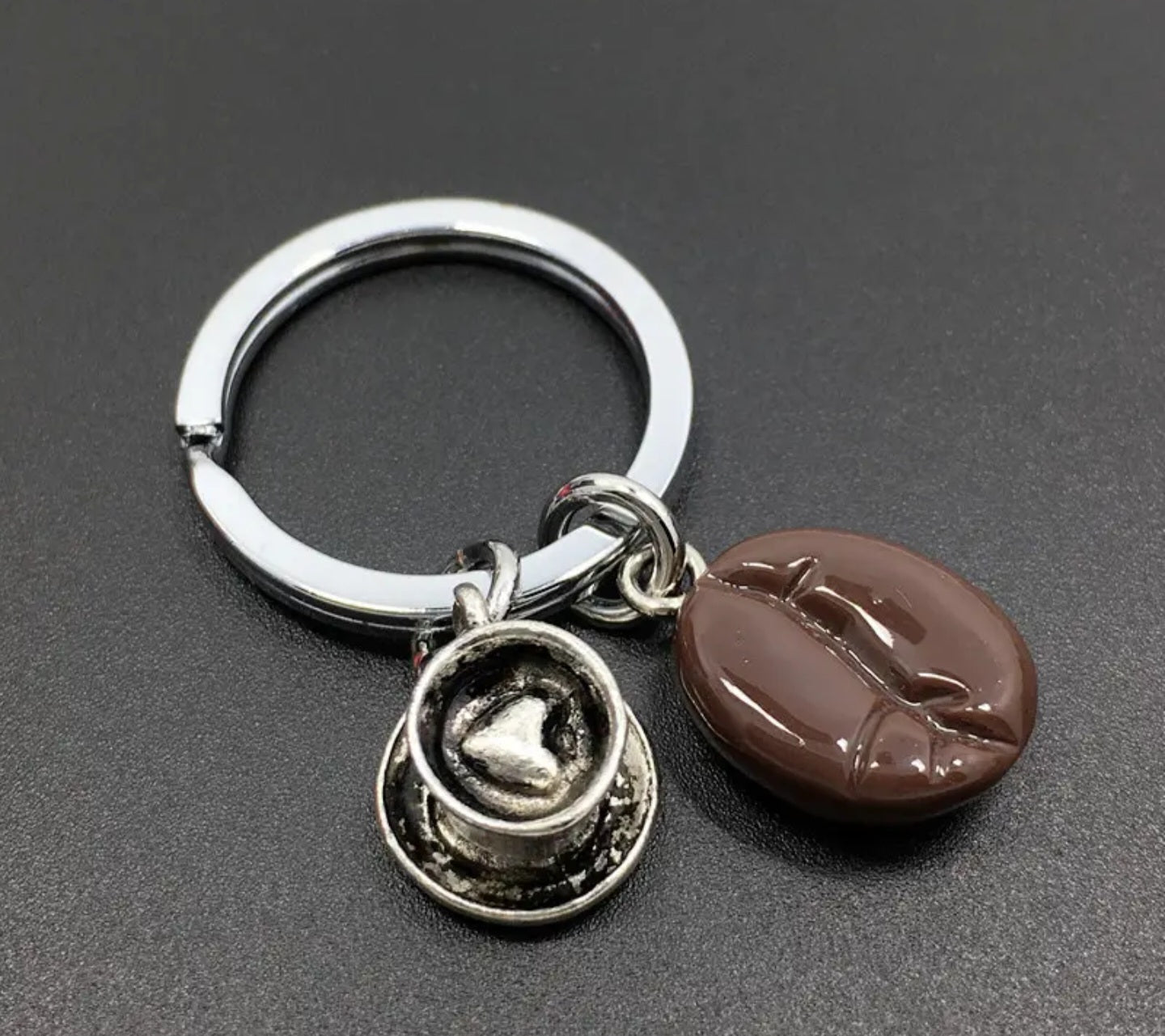 Coffee Bean and Cup Charm