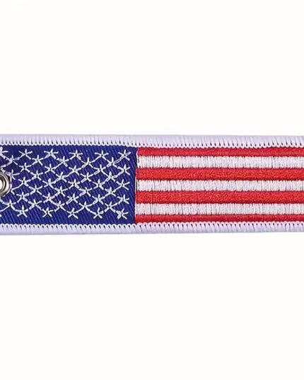 American Flag Embroidered Tag