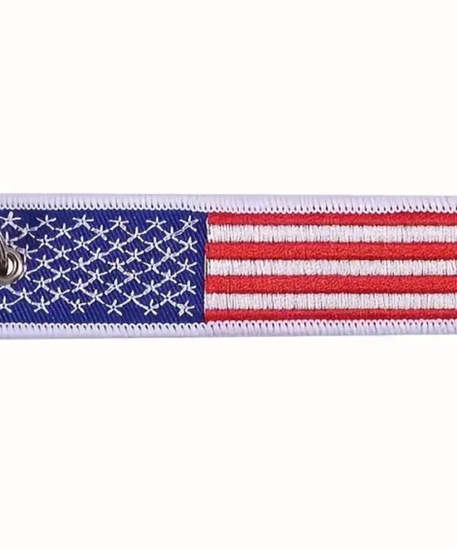 American Flag Embroidered Tag