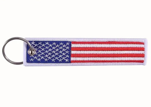 American Flag Embroidered Tag