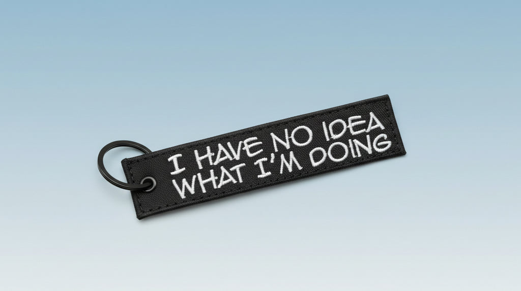 No Idea What's Going On Embroidered Tag
