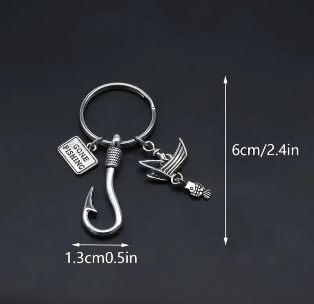 Gone Fishing Keychain & Charm