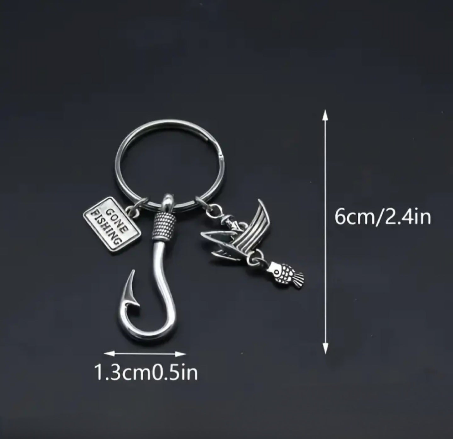 Gone Fishing Keychain & Charm