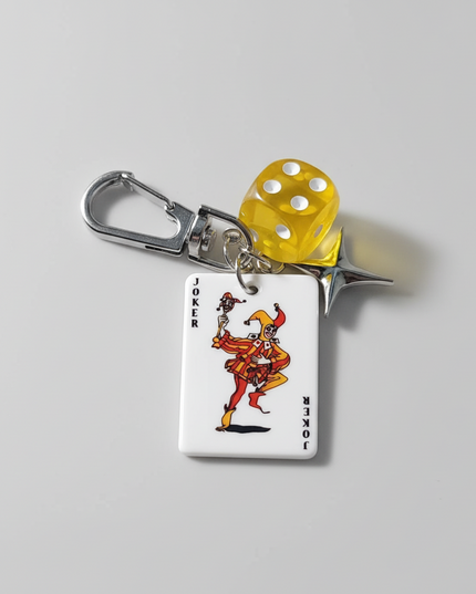 Joker Card Charm (Yellow)