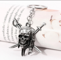 Pirate Skull And Swords Charm (Silver)