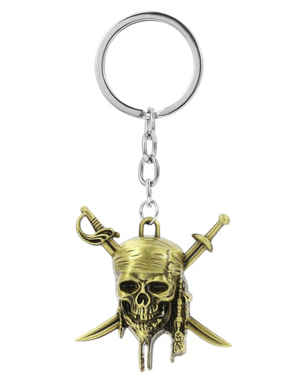 Pirate Skull and Swords Charm (Bronze)