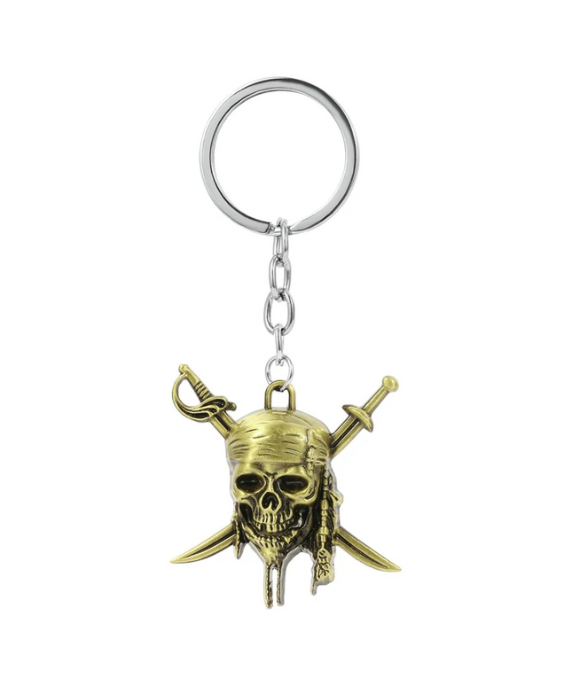 Pirate Skull and Swords Charm (Bronze)