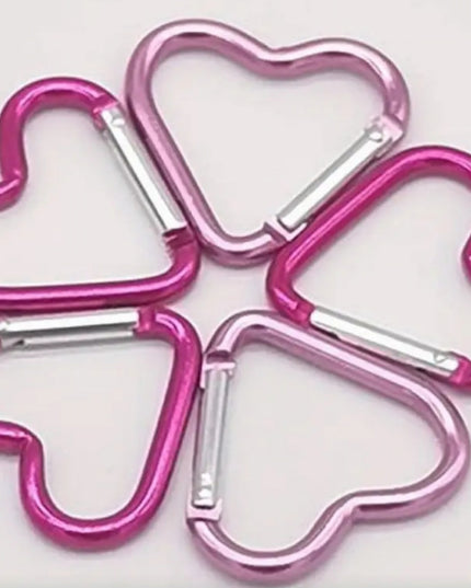Pink Heart Carabiner