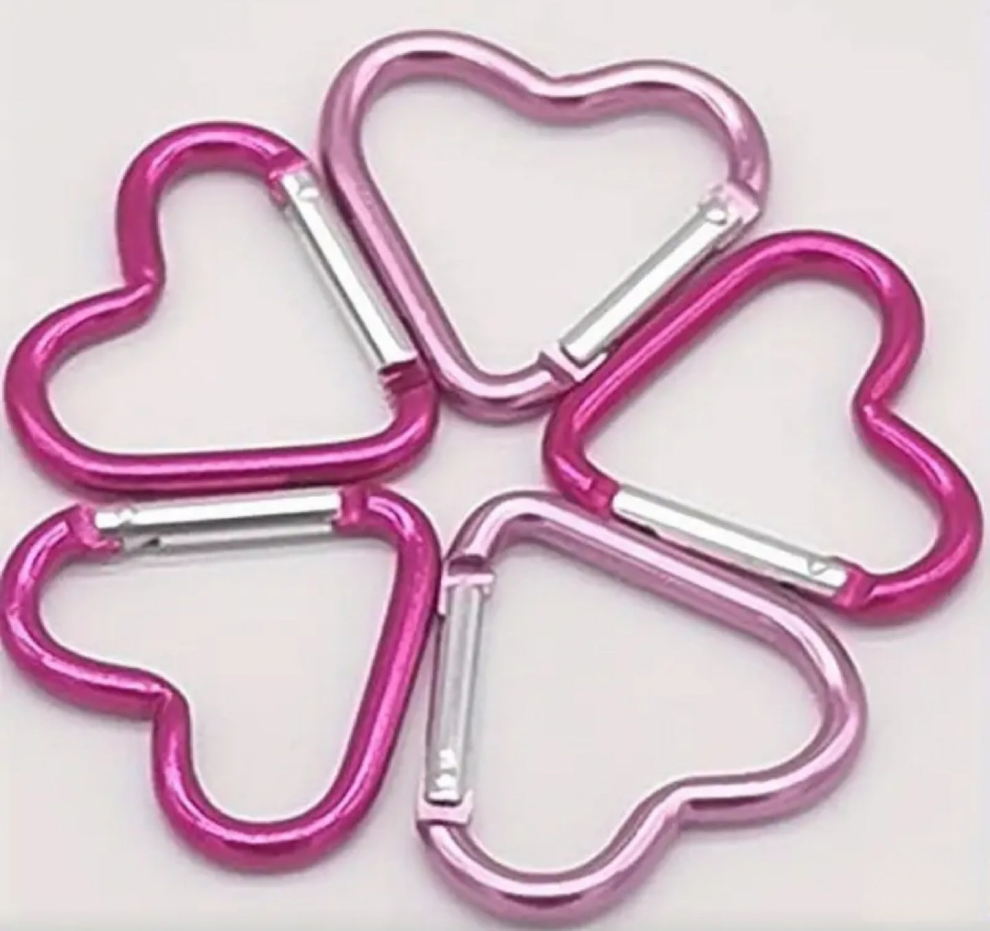 Pink Heart Carabiner