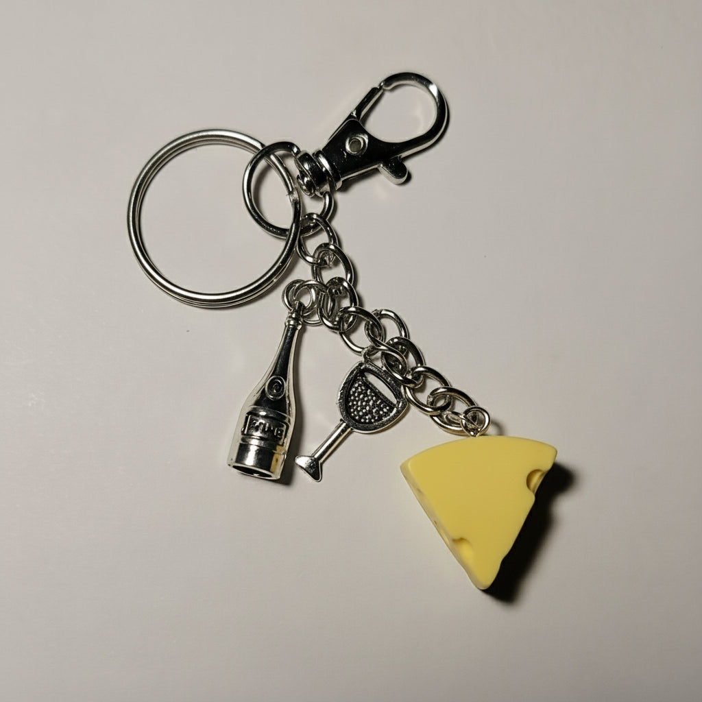 Wine and Cheese Charm