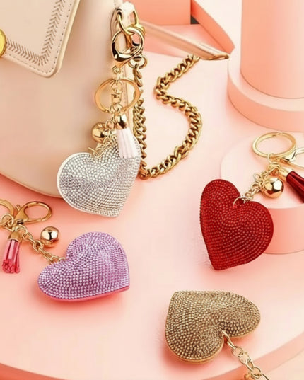 Rhinestone Hearts Charm L