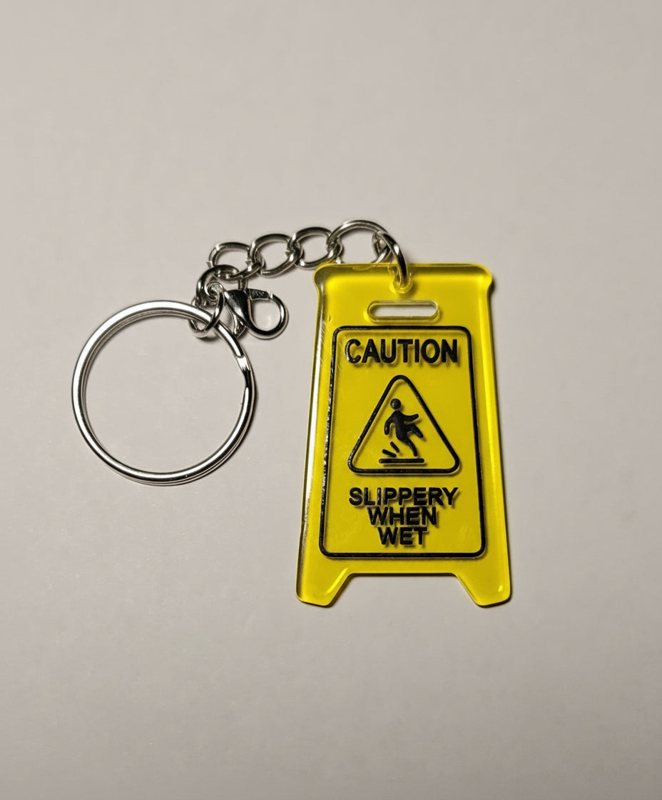 Caution Slippery When Wet Charm