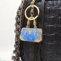 Rhinestone Mini Purse Charm (Blue)
