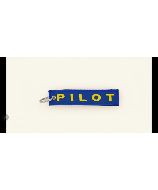 Pilot (Blue/Gold) Embroidered Tag