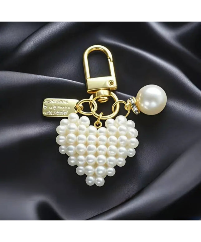 Pearled Heart Charm (Gld) S