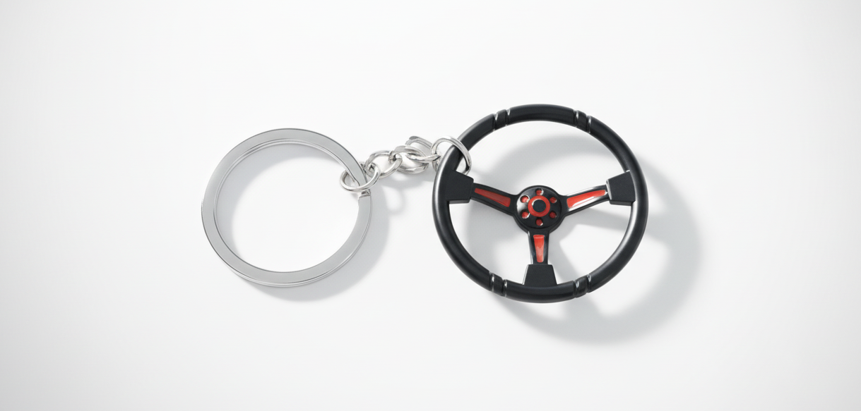 Steering Wheel Charm (w/Red)