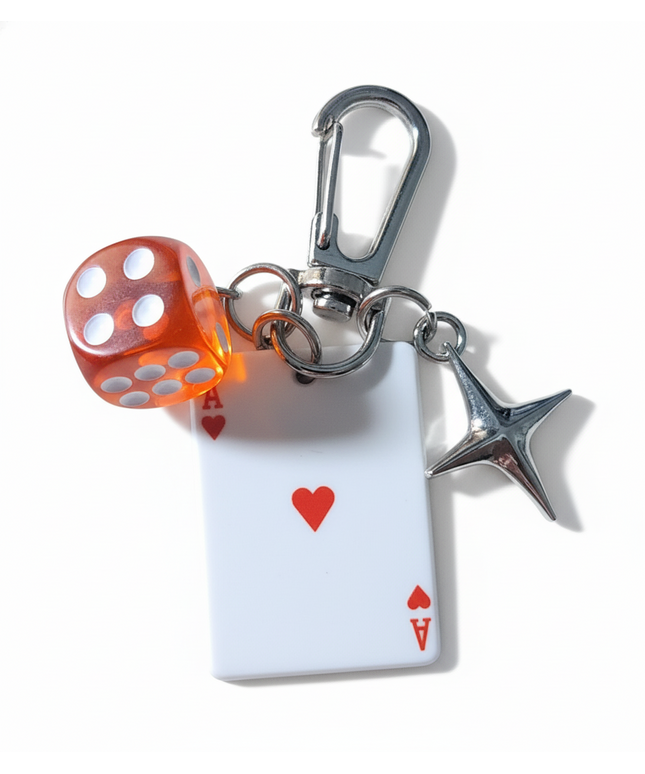 Ace Of Hearts Card Charm (Red)