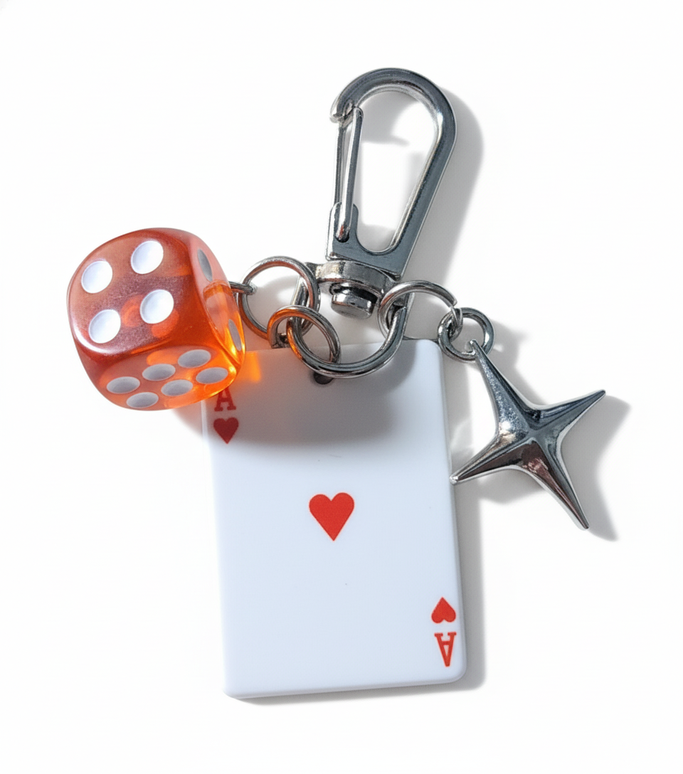 Ace Of Hearts Card Charm (Red)