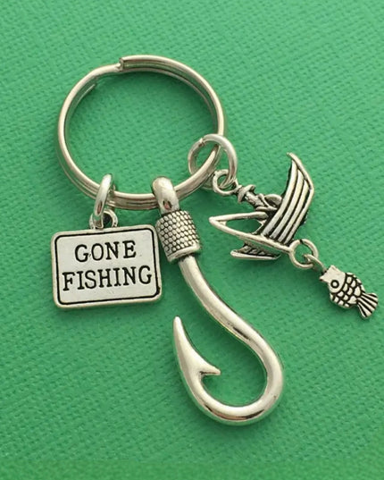 Gone Fishing Keychain & Charm