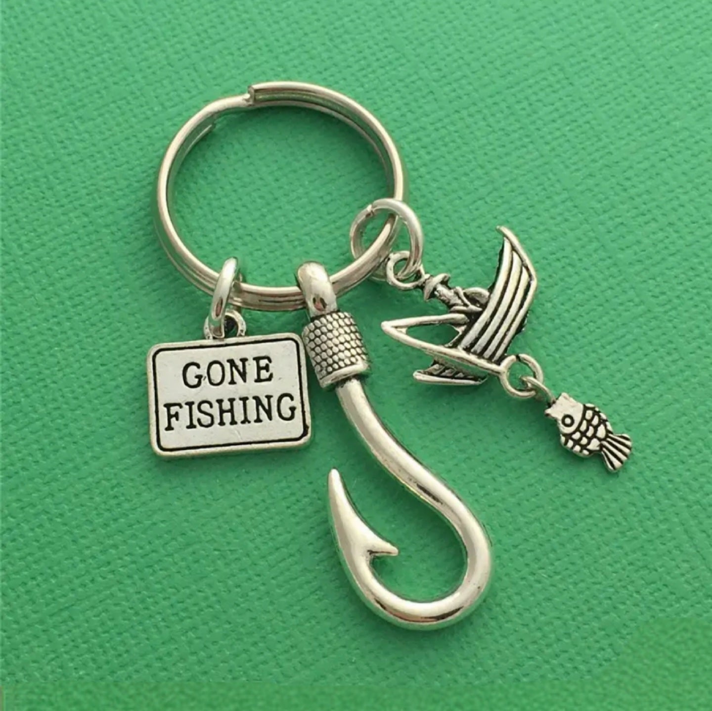 Gone Fishing Keychain & Charm
