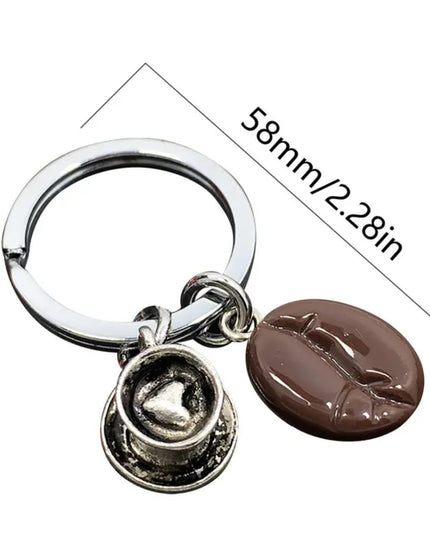 Coffee Bean and Cup Charm