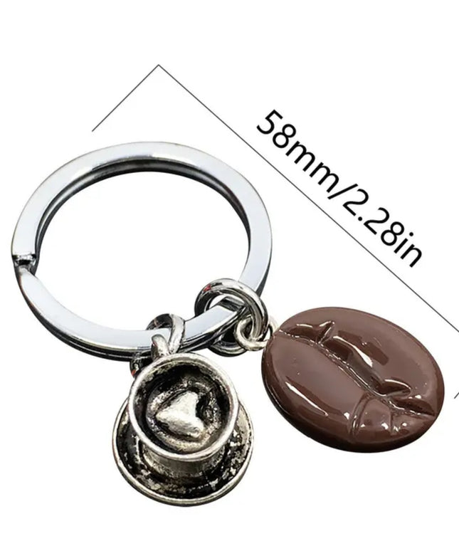 Coffee Bean and Cup Charm