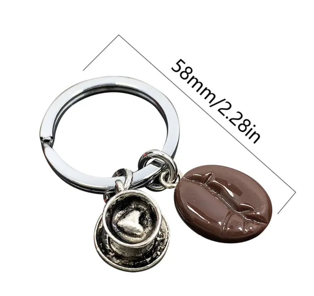 Coffee Bean and Cup Charm