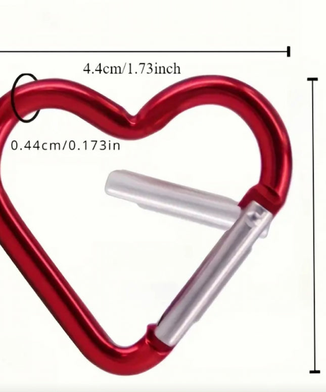 Pink Heart Carabiner