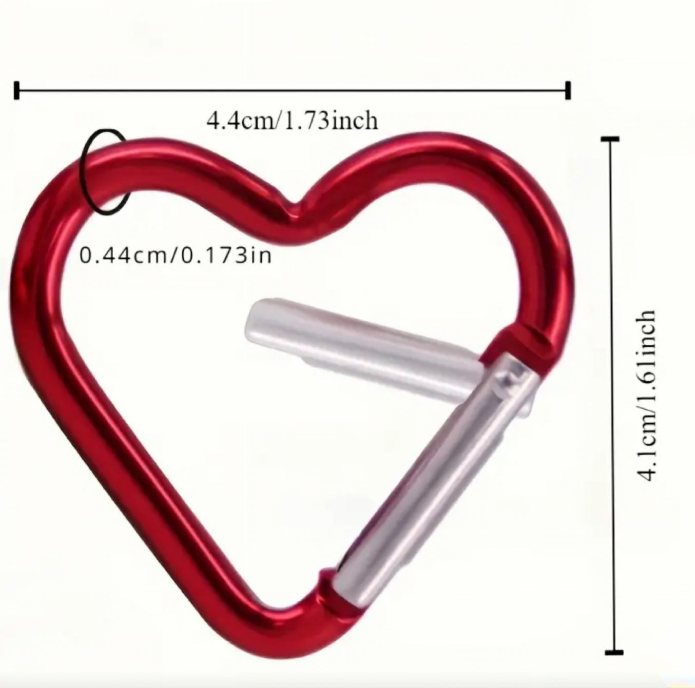 Pink Heart Carabiner