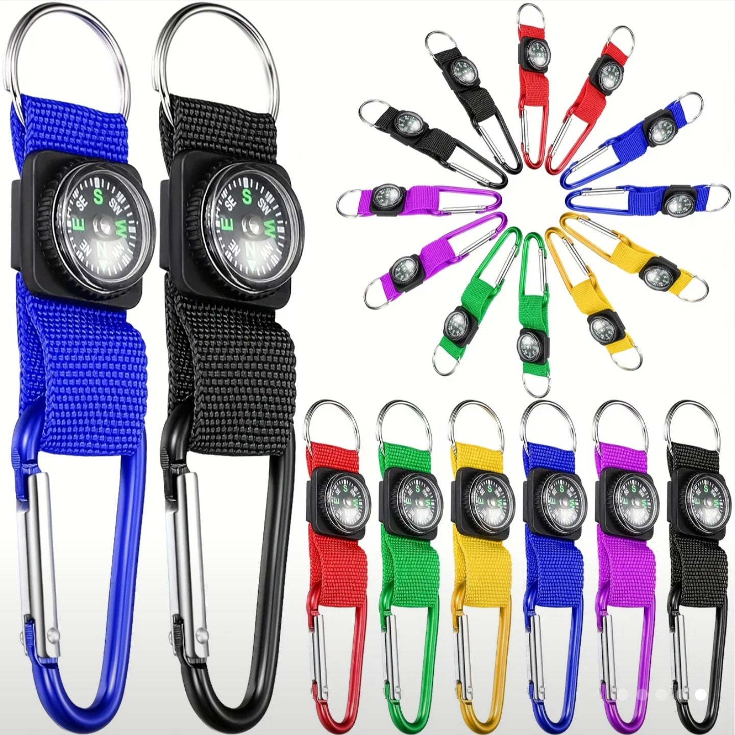 Compass W/ Carabiner Strap (Red)