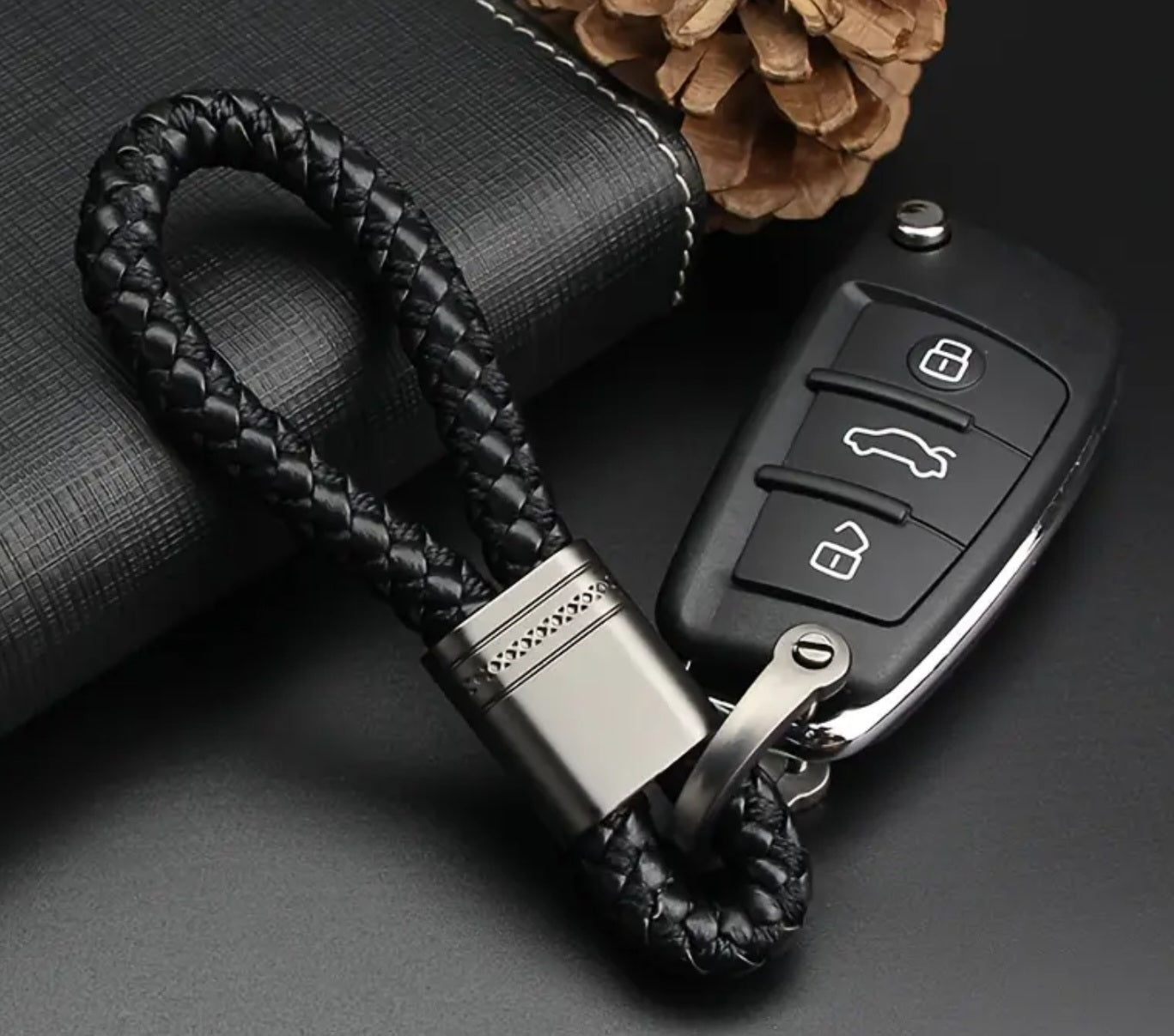Braided Loop Fob Clip (Black)