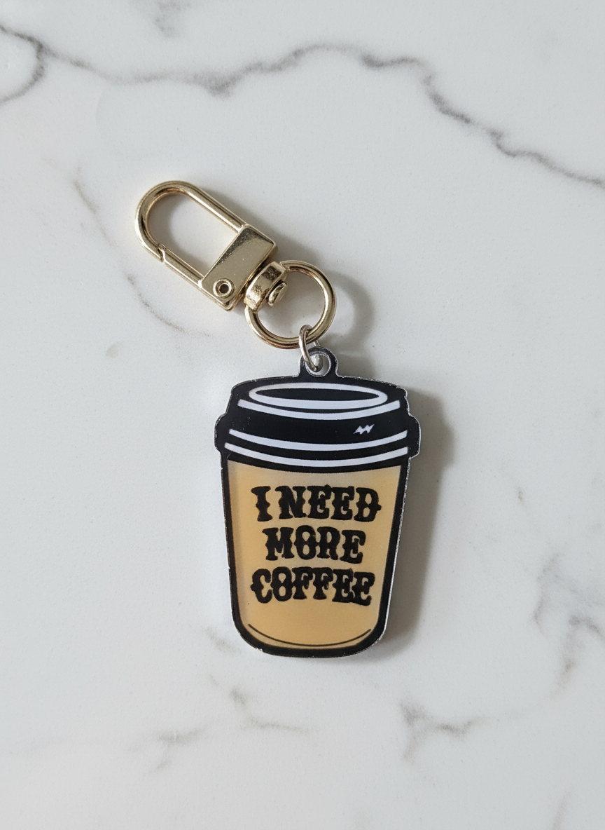 I Need More Coffee Charm
