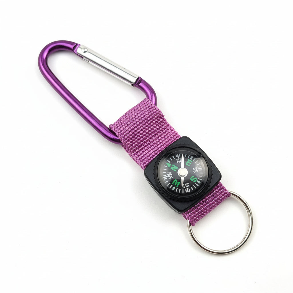Compass W/ Carabiner Strap (Purple)
