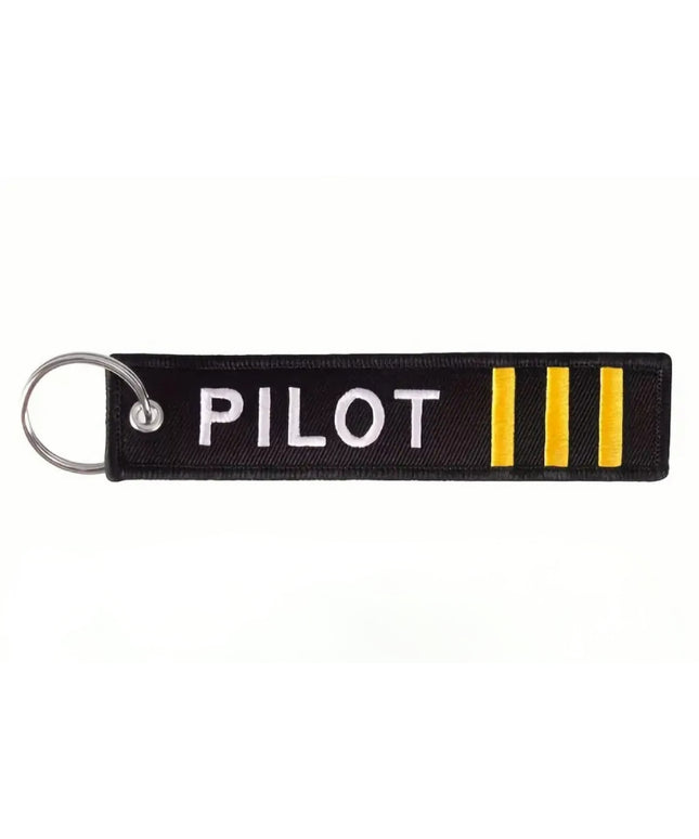 Pilot w/Gold Stripes Embroidered Tag