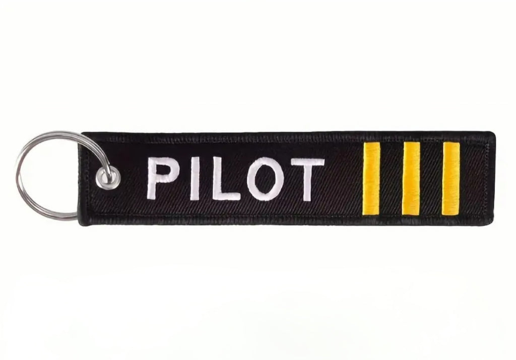 Pilot w/Gold Stripes Embroidered Tag