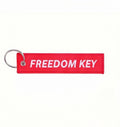 Freedom Key Red Embroidered Tag