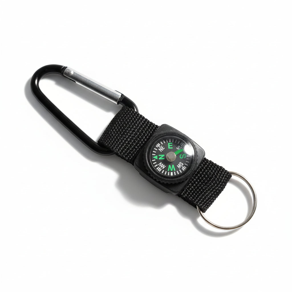 Compass W/ Carabiner Strap (Black)