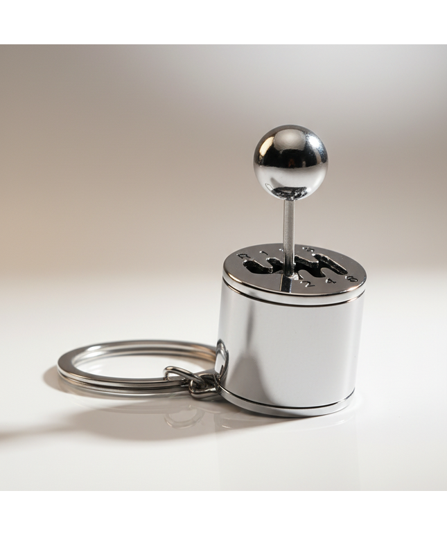 Gear Shift Charm (Silver)
