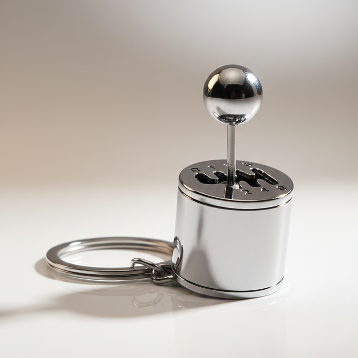 Gear Shift Charm (Silver)