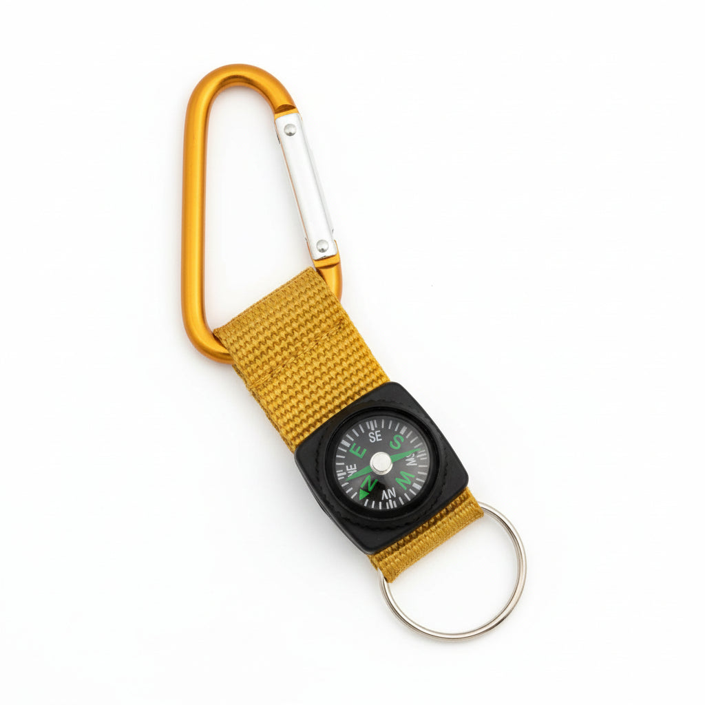 Compass W/ Carabiner Strap (Gold)