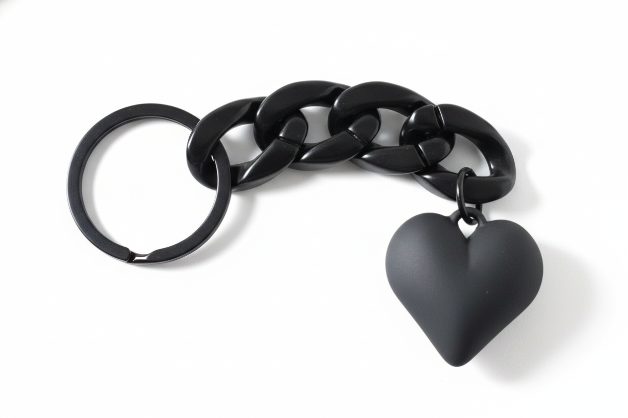 Velvet Heart Charm (Black)