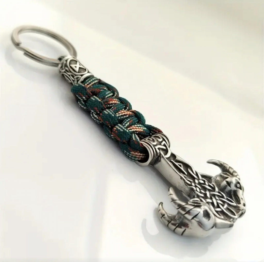 Celtic Ramshead Charm (Green)