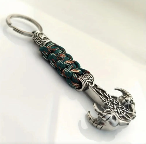 Celtic Ramshead Charm (Green)