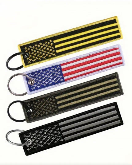 American Flag Embroidered Tag
